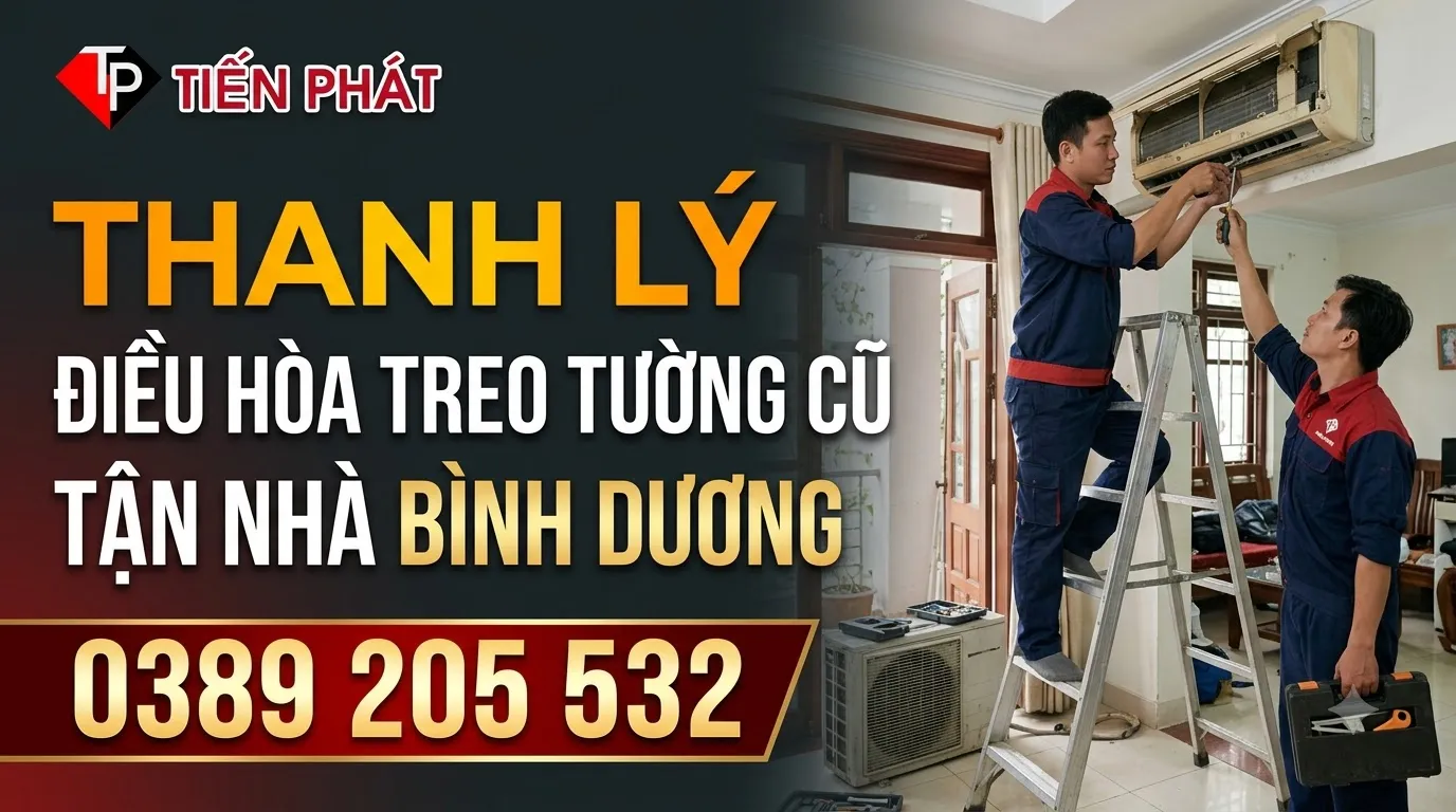 Thanh lý điều hòa treo tường cũ tận nhà Bình Dương