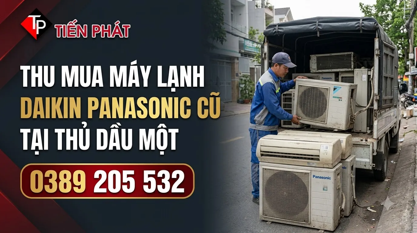 Thu mua máy lạnh Daikin Panasonic cũ tại Thủ Dầu Một
